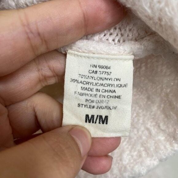 Billabong Light Pink Eyelash Crop Sweater Medium - Picture 4 of 6